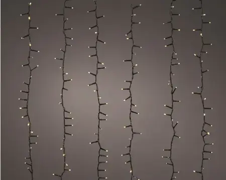 Ledcascade cluster | 480 LED | 200 centimeter | zwart/soft gold - afbeelding 1