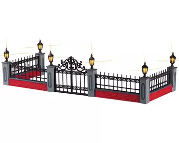 Lemax wrought iron fence