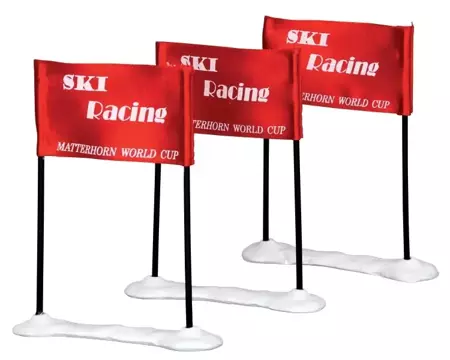 Lemax Ski racing flag - Set of 3