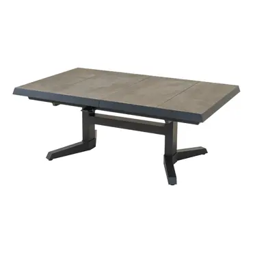 Lesli Living Uittrektafel verstelbaar Murcia Negro 143/183x88x54/74cm - afbeelding 3