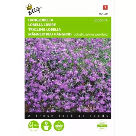 Lobelia, Hanglobelia Sapphire blauw - afbeelding 1