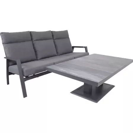 Loungebank Ohio 3-zitsbank met tafel