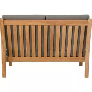 Loungebank teak incl. kussens 124cm