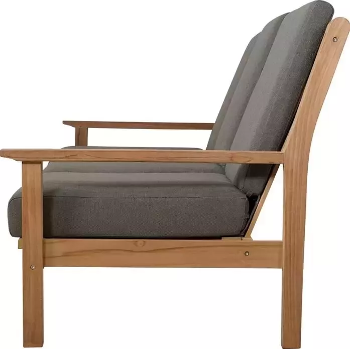 Loungebank teak incl. kussens 124cm - Top