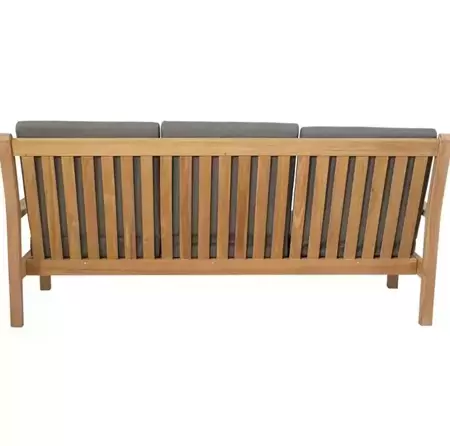 Loungebank teak incl. kussens 180cm