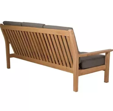 Loungebank teak incl. kussens 180cm