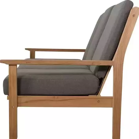 Loungebank teak incl. kussens 180cm