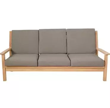 Loungebank teak incl. kussens 180cm