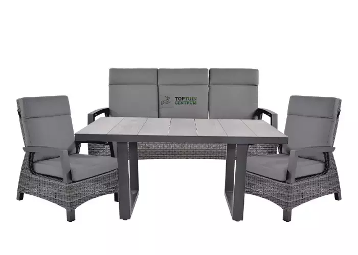 Loungeset Prato Forte (2xstoel/1xbank /1xtafel)