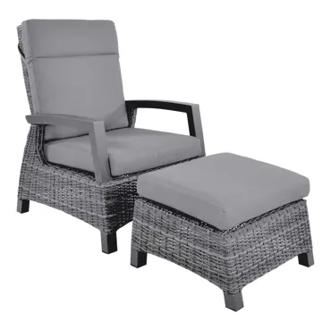 Loungestoel Prato Forte met hocker