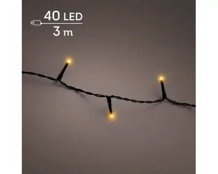 Lumineo basic kerstverlichting | 40 LED | 3 meter | klassiek warm - afbeelding 3