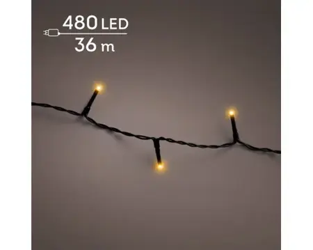 Lumineo basic kerstverlichting | 480 LED | 36 meter | klassiek warm - afbeelding 3