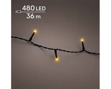 Lumineo basic kerstverlichting | 480 LED | 36 meter | klassiek warm - afbeelding 3