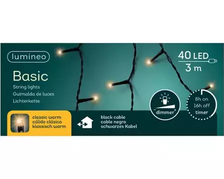 Lumineo Basic Rice led 3m - 40l klassiek warm