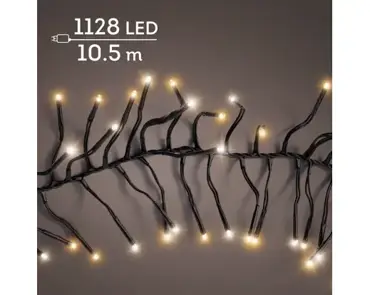 Lumineo cluster kerstverlichting | 1128 LED | 10.5 meter | warm wit en klassiek warm - afbeelding 3
