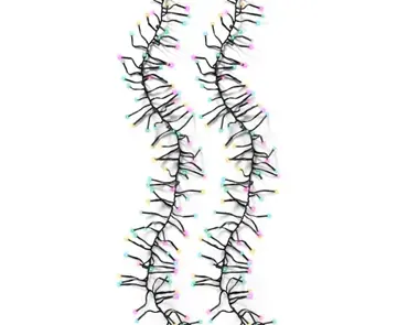 Lumineo cluster kerstverlichting | 1512 LED | 14 meter | soft multi colour - afbeelding 4