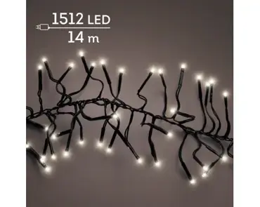 Lumineo cluster kerstverlichting | 1512 LED | 14 meter | warm wit - afbeelding 3