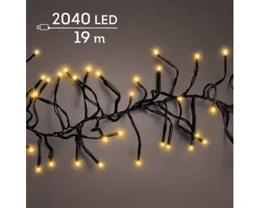 Lumineo cluster kerstverlichting | 2040 LED | 19 meter | klassiek warm - afbeelding 3