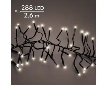 Lumineo cluster kerstverlichting | 288 LED | 2.6 meter | warm wit - afbeelding 3