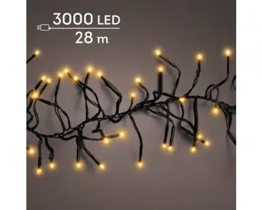 Lumineo cluster kerstverlichting | 3000 LED | 28 meter | klassiek warm - afbeelding 3