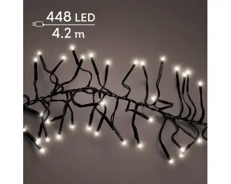 Lumineo cluster kerstverlichting | 448 LED | 4.2 meter | warm wit - afbeelding 3