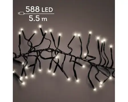 Lumineo cluster kerstverlichting | 588 LED | 5.5 meter | warm wit - afbeelding 3