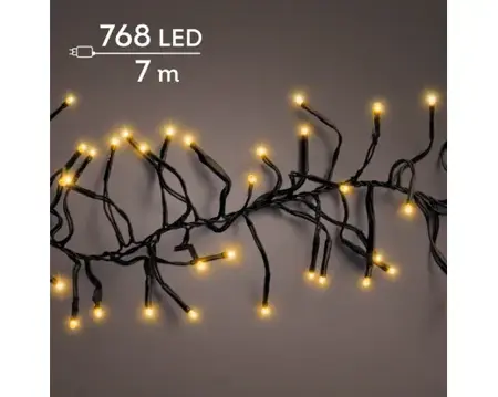 Lumineo cluster kerstverlichting | 768 LED | 7 meter | klassiek warm - afbeelding 3