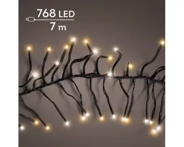 Lumineo cluster kerstverlichting | 768 LED | 7 meter | warm wit en klassiek warm - afbeelding 3