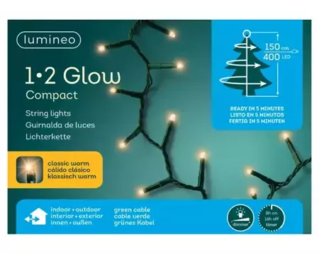 Lumineo Compact 1-2glow led 1,5m - 400l klassiek warm