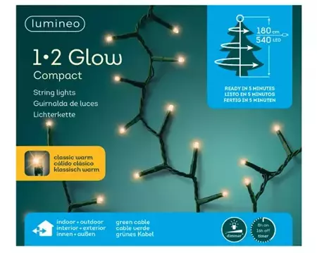 Lumineo Compact 1-2glow led 1,80m - 540l klassiek warm