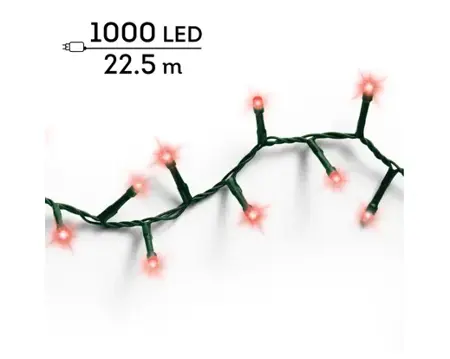 Lumineo compact kerstverlichting | 1000 LED | 22.5 meter | rood - afbeelding 3