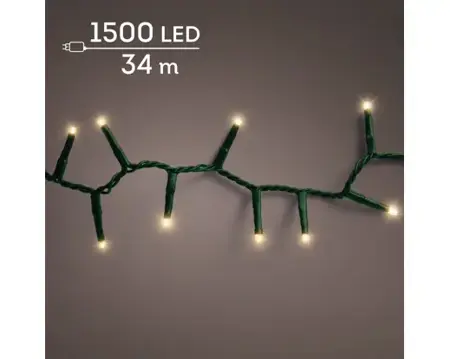 Lumineo compact kerstverlichting | 1500 LED | 34 meter | soft gold - afbeelding 3