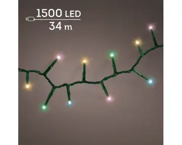 Lumineo compact kerstverlichting | 1500 LED | 34 meter | soft multi colour - afbeelding 3