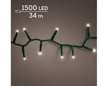 Lumineo compact kerstverlichting | 1500 LED | 34 meter | warm wit - afbeelding 3