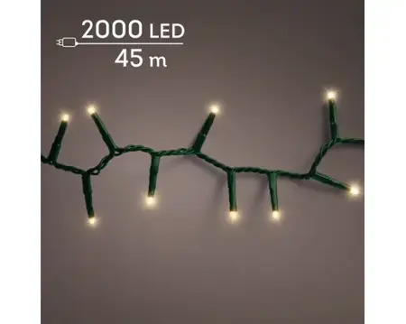 Lumineo compact kerstverlichting | 2000 LED | 45 meter | soft gold - afbeelding 3