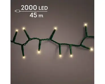 Lumineo compact kerstverlichting | 2000 LED | 45 meter | soft gold - afbeelding 3