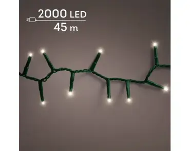 Lumineo compact kerstverlichting | 2000 LED | 45 meter | warm wit - afbeelding 3