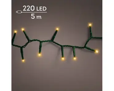 Lumineo compact kerstverlichting | 220 LED | 5 meter | klassiek warm - afbeelding 3