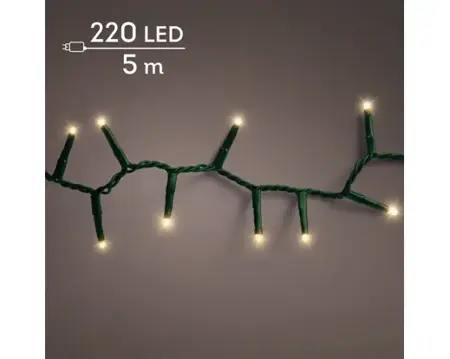 Lumineo compact kerstverlichting | 220 LED | 5 meter | soft gold - afbeelding 3
