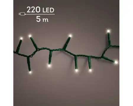 Lumineo compact kerstverlichting | 220 LED | 5 meter | warm wit - afbeelding 3