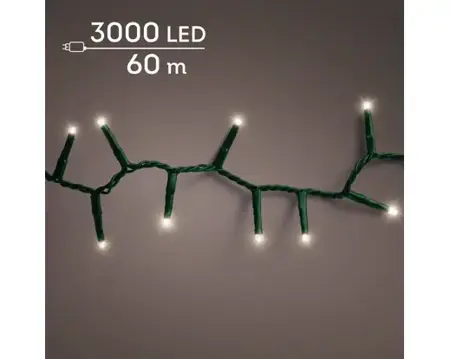 Lumineo compact kerstverlichting | 3000 LED | 60 meter | warm wit - afbeelding 3