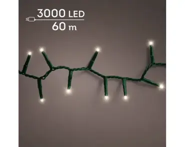 Lumineo compact kerstverlichting | 3000 LED | 60 meter | warm wit - afbeelding 3