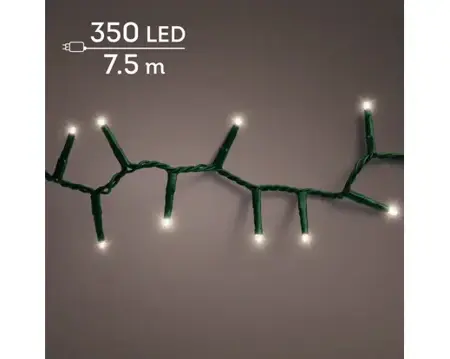 Lumineo compact kerstverlichting | 350 LED | 7,5 meter | warm wit - afbeelding 3