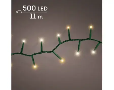 Lumineo compact kerstverlichting | 500 LED | 11 meter | warm wit en klassiek warm - afbeelding 3