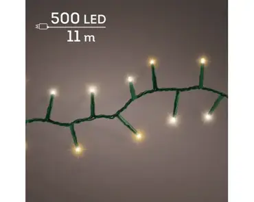 Lumineo compact kerstverlichting | 500 LED | 11 meter | warm wit en klassiek warm - afbeelding 3