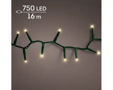 Lumineo compact kerstverlichting | 750 LED | 16 meter | soft gold - afbeelding 3