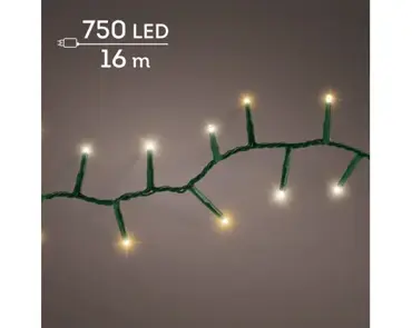 Lumineo compact kerstverlichting | 750 LED | 16 meter | warm wit en klassiek warm - afbeelding 3