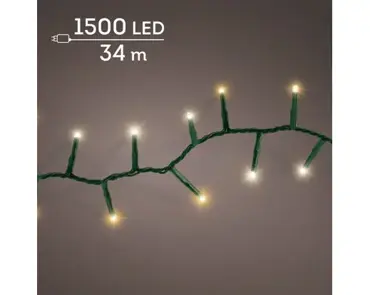 Lumineo Compact ricelights 1500LED 34m Warm wit/ klassiek warm - afbeelding 3