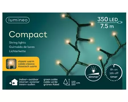 Lumineo Compact ricelightsled 7,5m - 350l klassiek warm - afbeelding 1