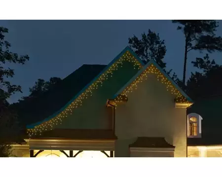 Lumineo icicle twinkle | 119 LED | 5 meter | zwart/warm wit - afbeelding 4